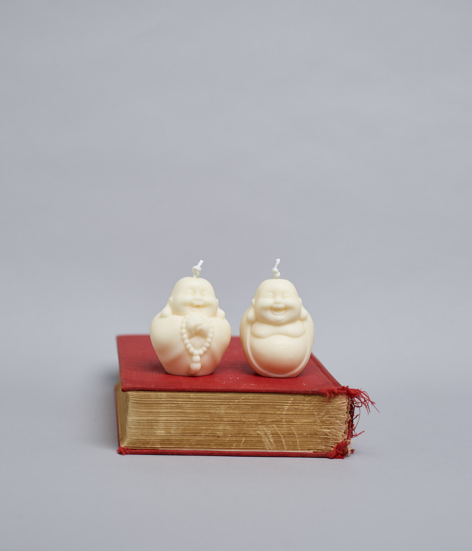 Buddha (pair) - Soy Sculptured Pillar Candle