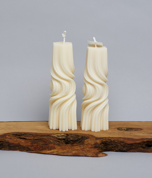 Ripple Pillar - Soy Sculptured Pillar Candle