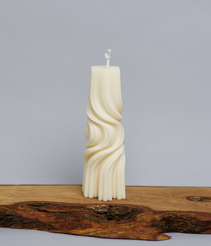 Ripple Pillar - Soy Sculptured Pillar Candle
