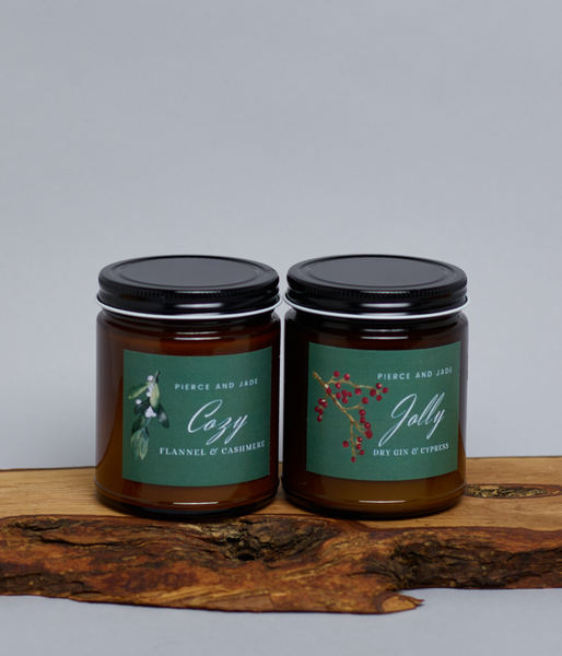 JOLLY Holiday Seasonal Candle - Gin & Cypress