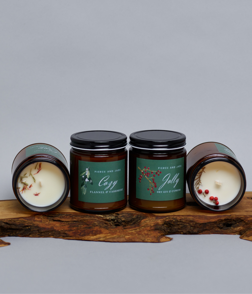 JOLLY Holiday Seasonal Candle - Gin & Cypress