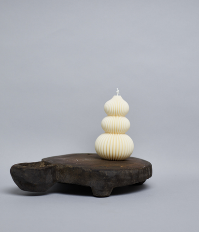Topiary 3-tier fluted - Soy Sculptured Pillar Candle