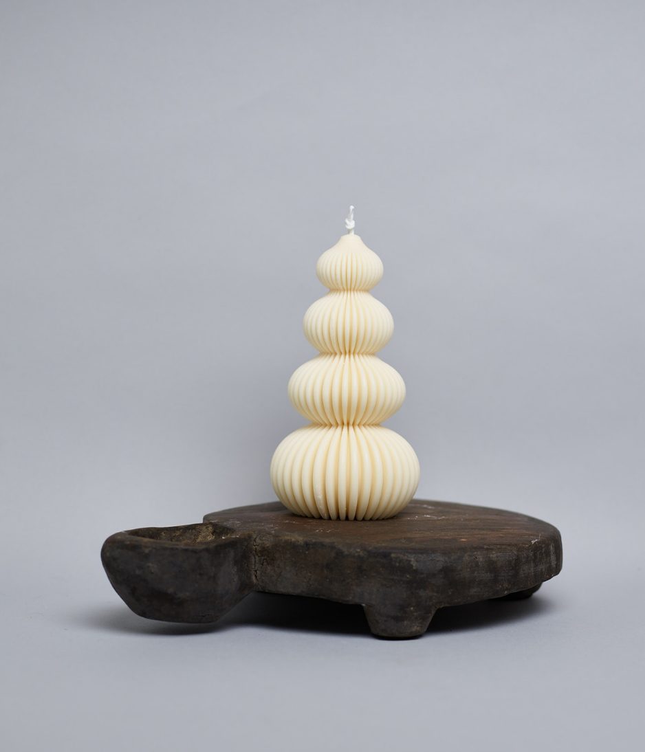 Topiary 4-tier fluted - Soy Sculptured Pillar Candle