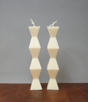 KELLY -  Soy Sculptured Pillar Candle (pair)